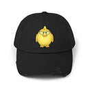 Chick with Glasses Unisex Distressed Cap-1