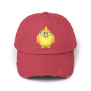 Chick with Glasses Unisex Distressed Cap-3