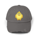 Chick with Glasses Unisex Distressed Cap-5