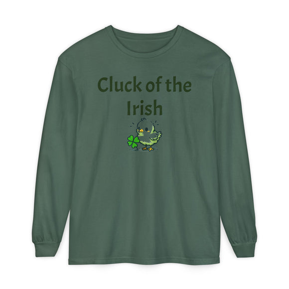 Cluck of the Irish Unisex Garment-dyed Long Sleeve T-Shirt