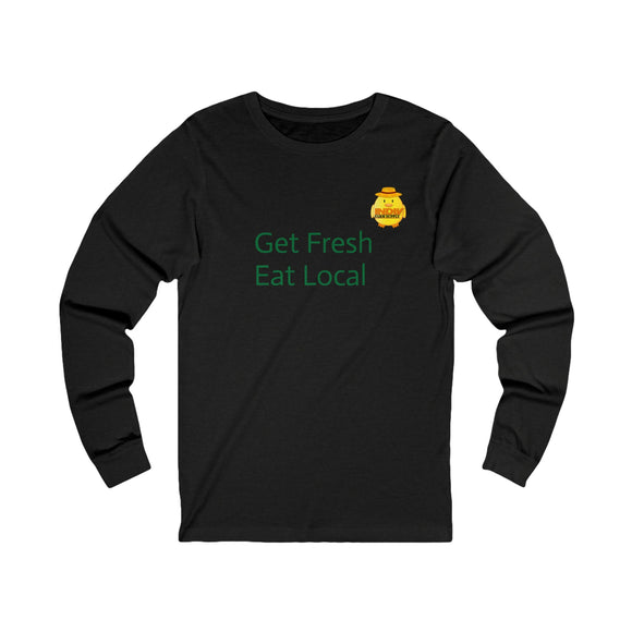Get Fresh Eat Local Unisex Jersey Long Sleeve Tee