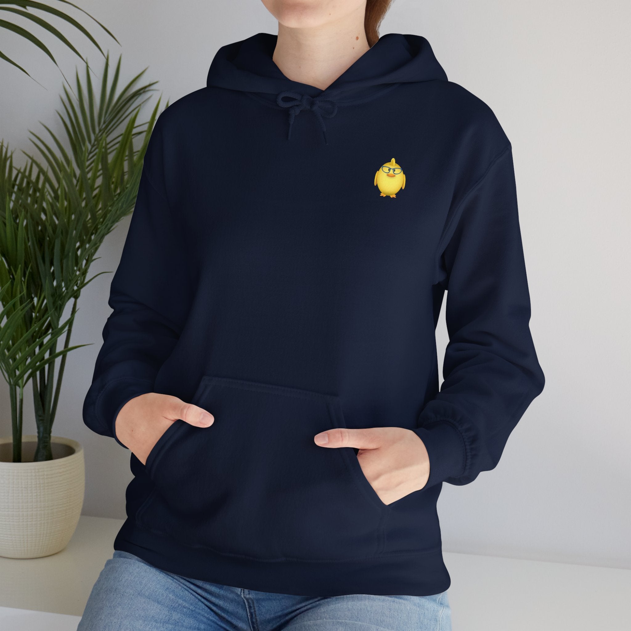 Chick with Glasses Unisex Heavy Blend™ Hooded Sweatshirt