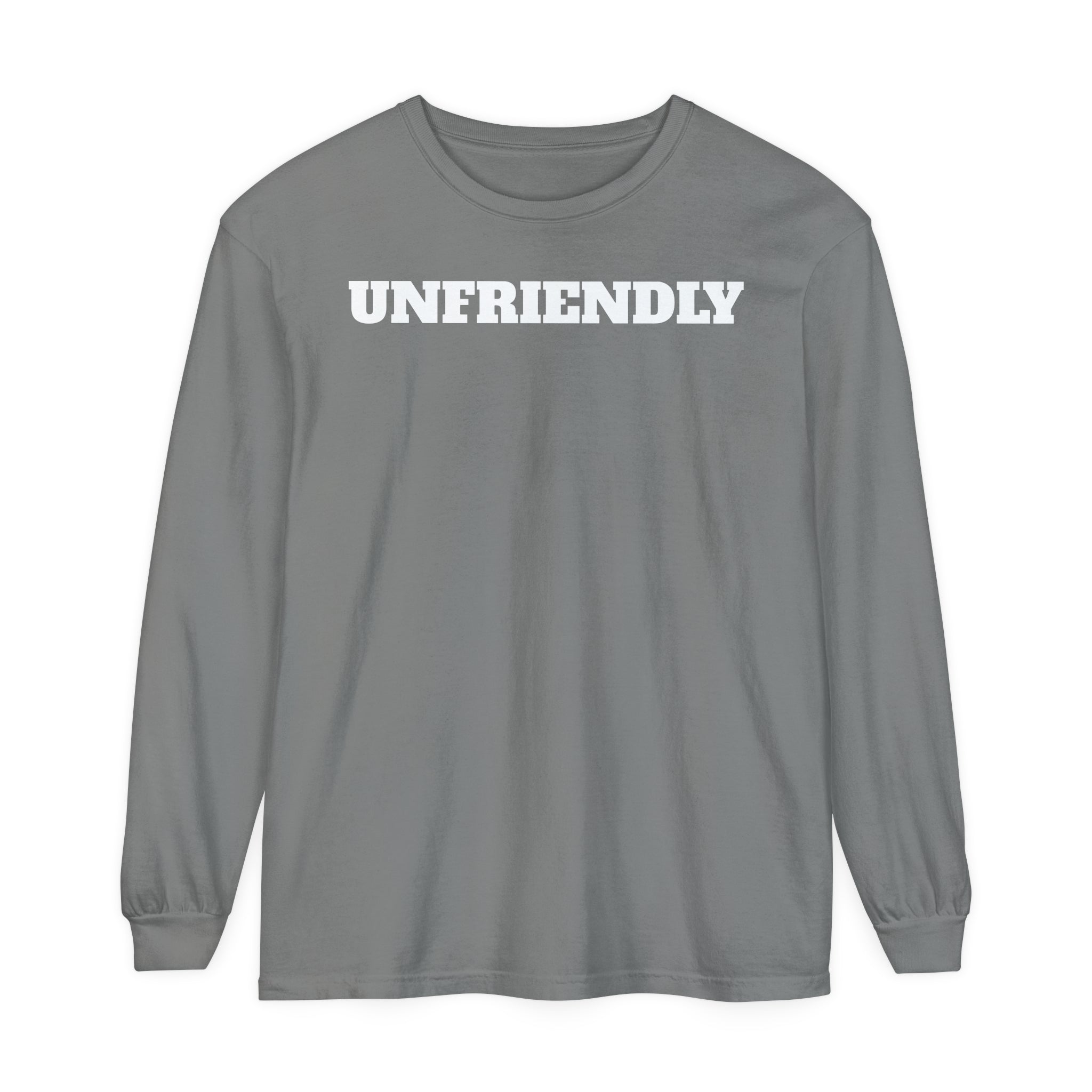 UNFRIENDLY Unisex Garment-dyed Long Sleeve T-Shirt