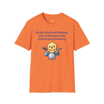 12 Drummers Drumming Unisex Softstyle T-Shirt