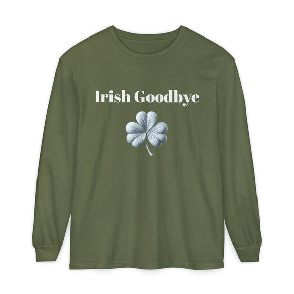Irish Goodbye Unisex Garment-dyed Long Sleeve T-Shirt