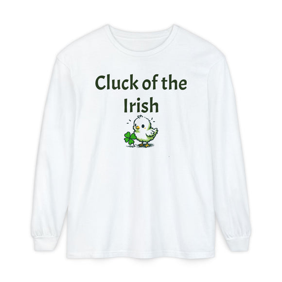 Cluck of the Irish Unisex Garment-dyed Long Sleeve T-Shirt