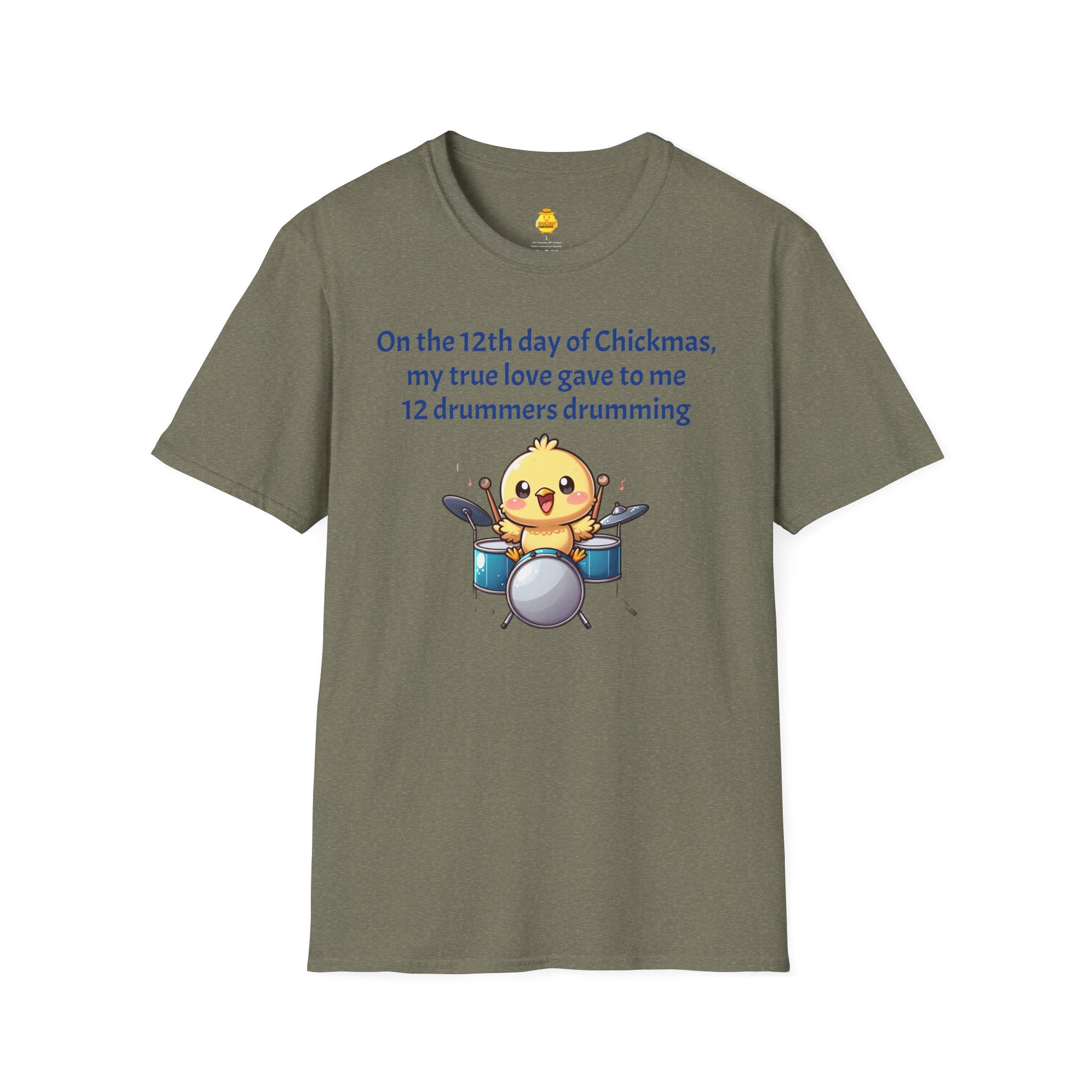 12 Drummers Drumming Unisex Softstyle T-Shirt