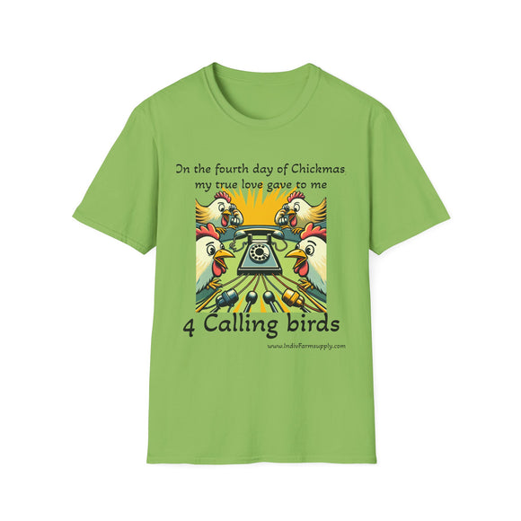 4 Calling Birds Unisex Softstyle T-Shirt