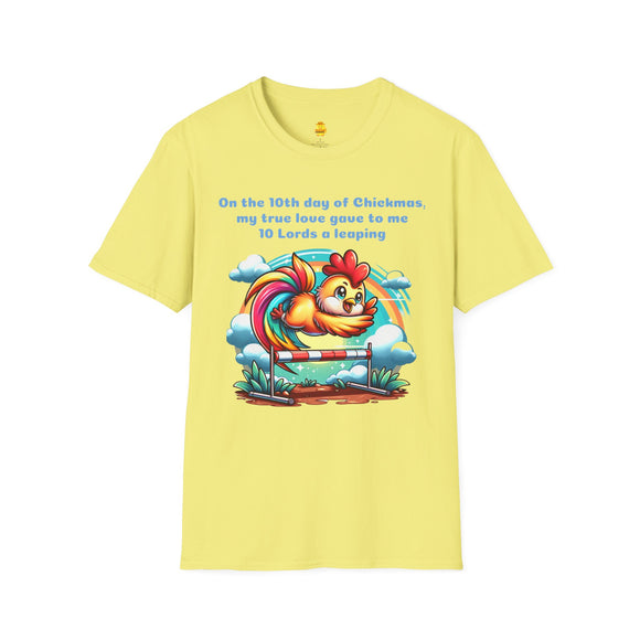 10 Lords a Leaping Unisex Softstyle T-Shirt