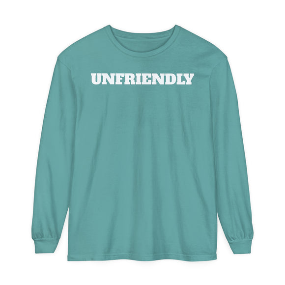 UNFRIENDLY Unisex Garment-dyed Long Sleeve T-Shirt