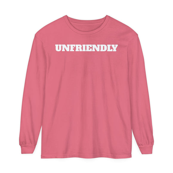 UNFRIENDLY Unisex Garment-dyed Long Sleeve T-Shirt