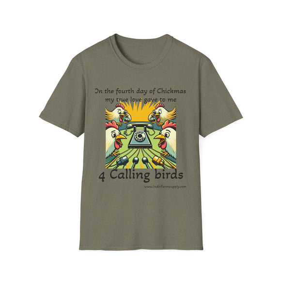 4 Calling Birds Unisex Softstyle T-Shirt