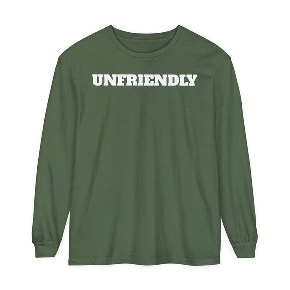 UNFRIENDLY Unisex Garment-dyed Long Sleeve T-Shirt