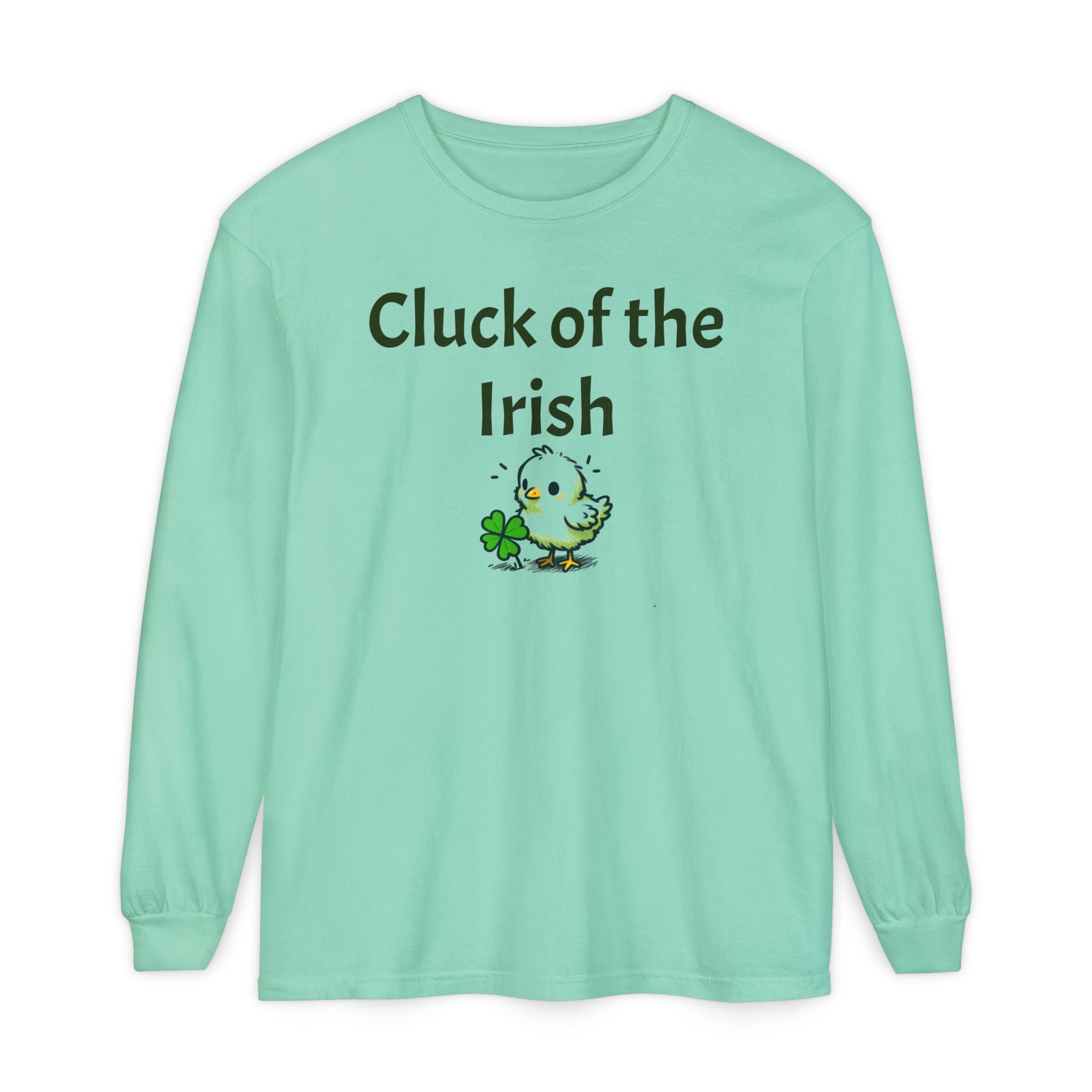 Cluck of the Irish Unisex Garment-dyed Long Sleeve T-Shirt