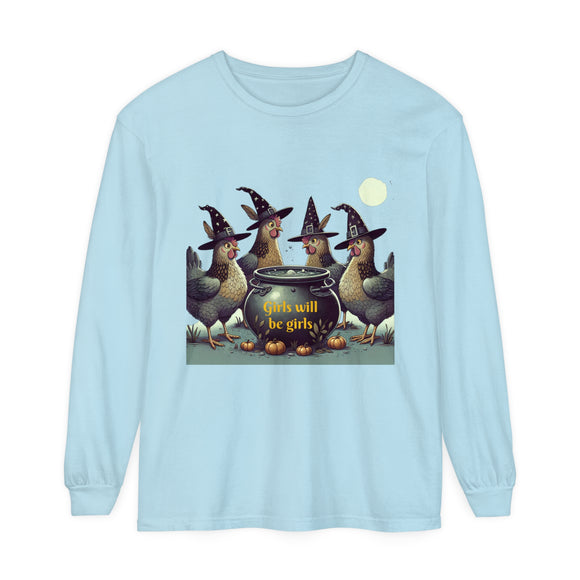 Girls will be Girls Unisex Garment-dyed Long Sleeve T-Shirt