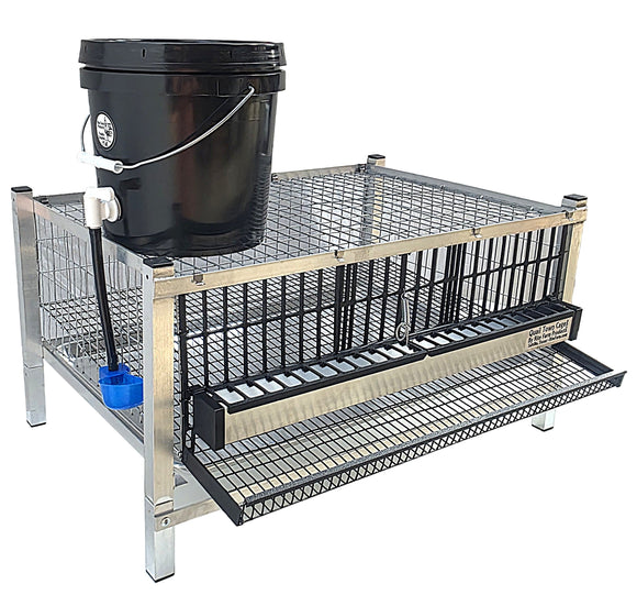 Quail Town Cages by Rite Farm Products - Pro Modular Quail Grow Out & Layer Cage Tower System Black Reservior