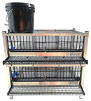 Quail Town Cages by Rite Farm Products - Pro Modular Quail Grow Out & Layer Cage Tower System Black Reservior-17
