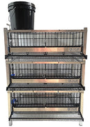 Quail Town Cages by Rite Farm Products - Pro Modular Quail Grow Out & Layer Cage Tower System Black Reservior-18