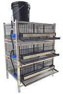 Quail Town Cages by Rite Farm Products - Pro Modular Quail Grow Out & Layer Cage Tower System Transparent Reservoir-12
