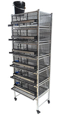 Quail Town Cages by Rite Farm Products - Pro Modular Quail Grow Out & Layer Cage Tower System Transparent Reservoir-28