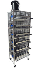 Quail Town Cages by Rite Farm Products - Pro Modular Quail Grow Out & Layer Cage Tower System Black Reservior-10