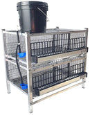 Quail Town Cages by Rite Farm Products - Pro Modular Quail Grow Out & Layer Cage Tower System Black Reservior-12