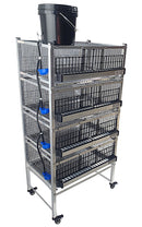 Quail Town Cages by Rite Farm Products - Pro Modular Quail Grow Out & Layer Cage Tower System Transparent Reservoir-18