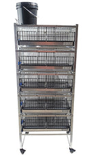Quail Town Cages by Rite Farm Products - Pro Modular Quail Grow Out & Layer Cage Tower System Transparent Reservoir-29