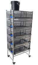 Quail Town Cages by Rite Farm Products - Pro Modular Quail Grow Out & Layer Cage Tower System Black Reservior-15