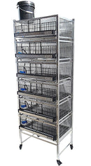 Quail Town Cages by Rite Farm Products - Pro Modular Quail Grow Out & Layer Cage Tower System Transparent Reservoir-31