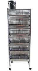 Quail Town Cages by Rite Farm Products - Pro Modular Quail Grow Out & Layer Cage Tower System Transparent Reservoir-30