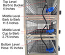 Quail Town Cages by Rite Farm Products - Pro Modular Quail Grow Out & Layer Cage Tower System Black Reservior-37