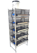 Quail Town Cages by Rite Farm Products - Pro Modular Quail Grow Out & Layer Cage Tower System Transparent Reservoir-1