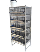 Quail Town Cages by Rite Farm Products - Pro Modular Quail Grow Out & Layer Cage Tower System Transparent Reservoir-3