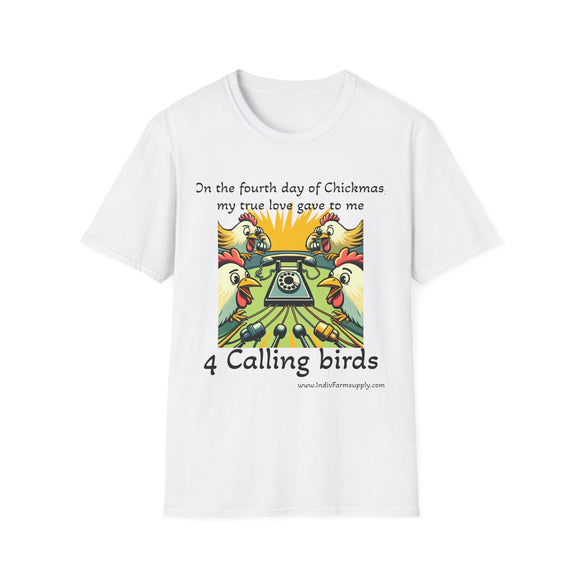 4 Calling Birds Unisex Softstyle T-Shirt