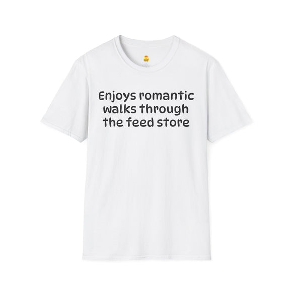 Enjoys Romantic Walks Unisex Softstyle T-Shirt