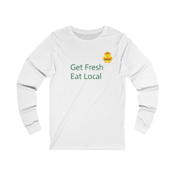 Get Fresh Eat Local Unisex Jersey Long Sleeve Tee