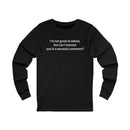 Sarcastic Comment Unisex Jersey Long Sleeve Tee-1