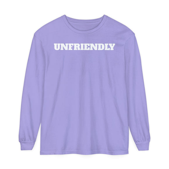 UNFRIENDLY Unisex Garment-dyed Long Sleeve T-Shirt