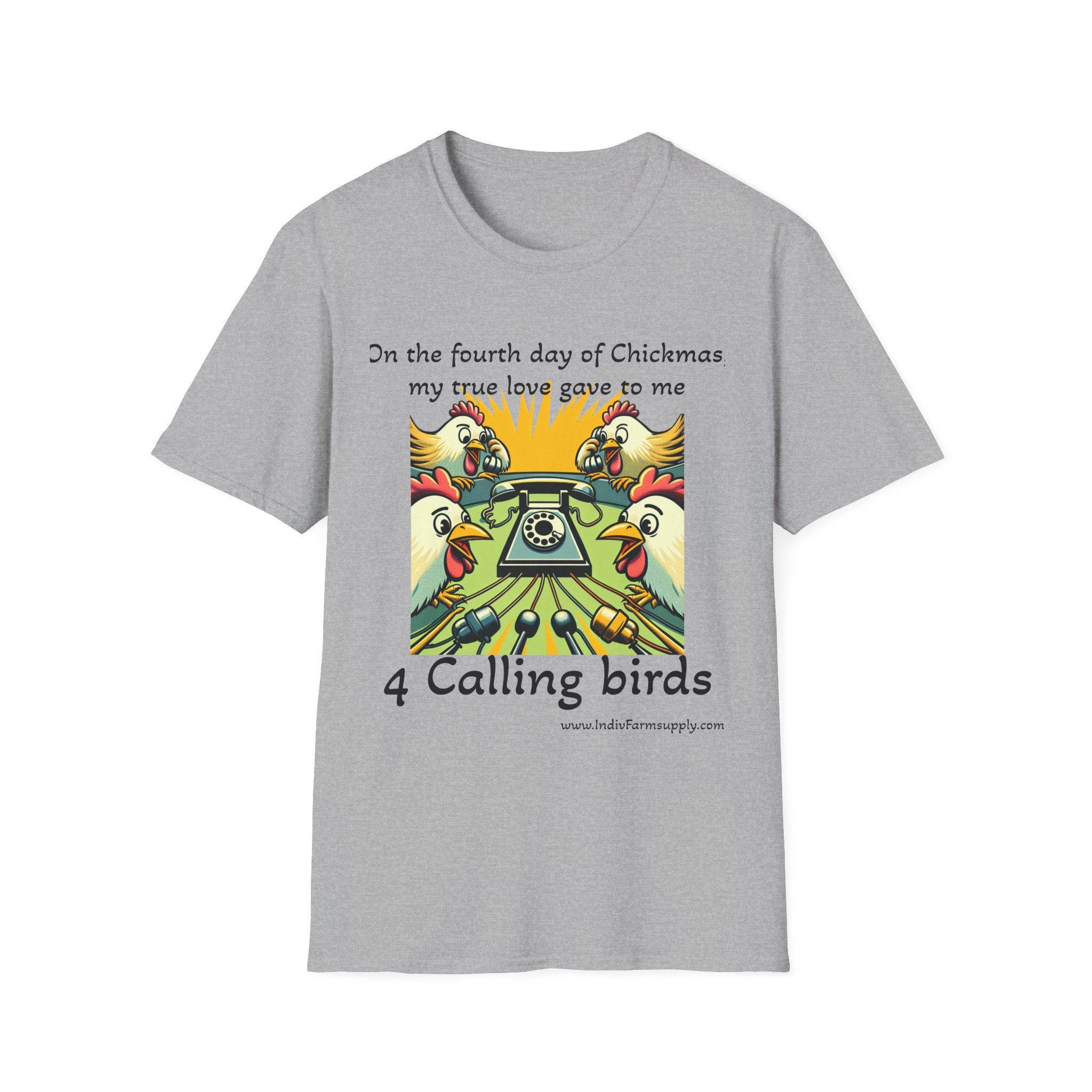 4 Calling Birds Unisex Softstyle T-Shirt