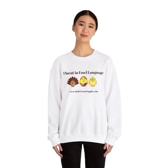 Fluent in Fowl Language Unisex Heavy Blend™ Crewneck Sweatshirt