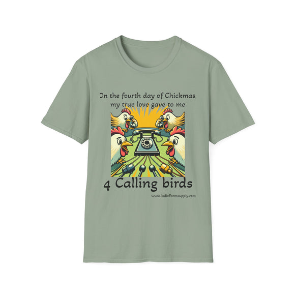 4 Calling Birds Unisex Softstyle T-Shirt