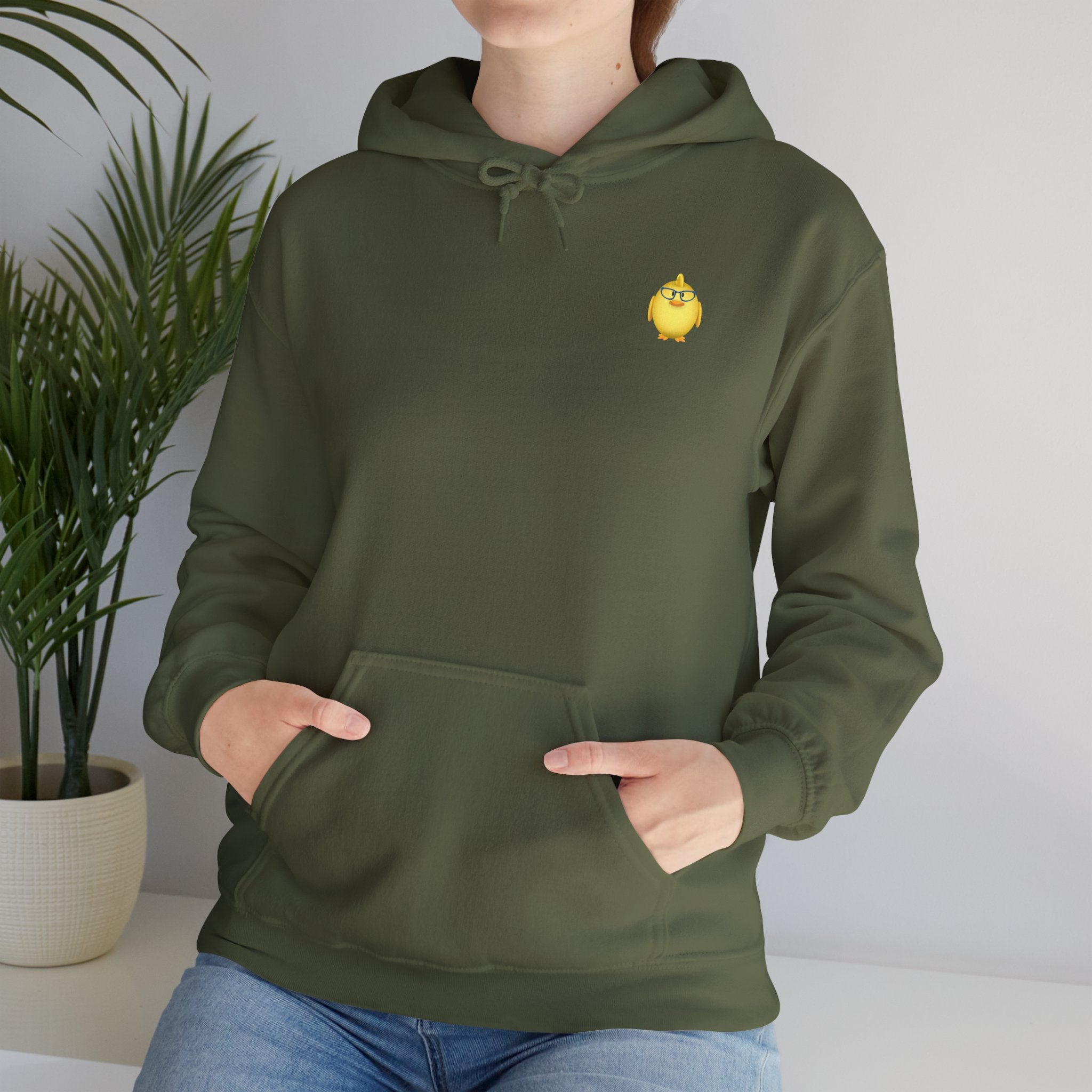 Chick with Glasses Unisex Heavy Blend™ Hooded Sweatshirt