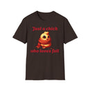 Just a Chick Unisex Softstyle T-Shirt-4