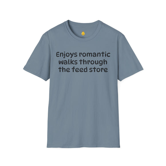 Enjoys Romantic Walks Unisex Softstyle T-Shirt