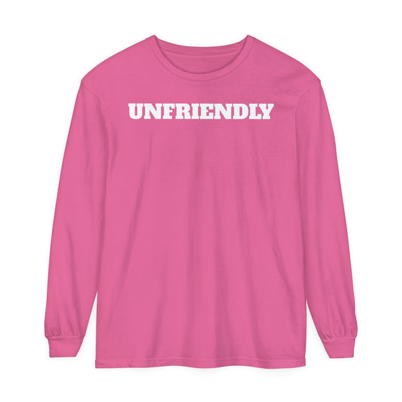 UNFRIENDLY Unisex Garment-dyed Long Sleeve T-Shirt
