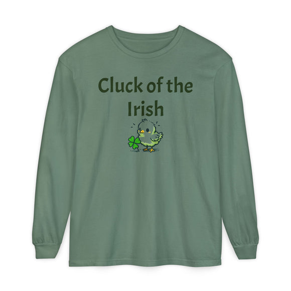 Cluck of the Irish Unisex Garment-dyed Long Sleeve T-Shirt