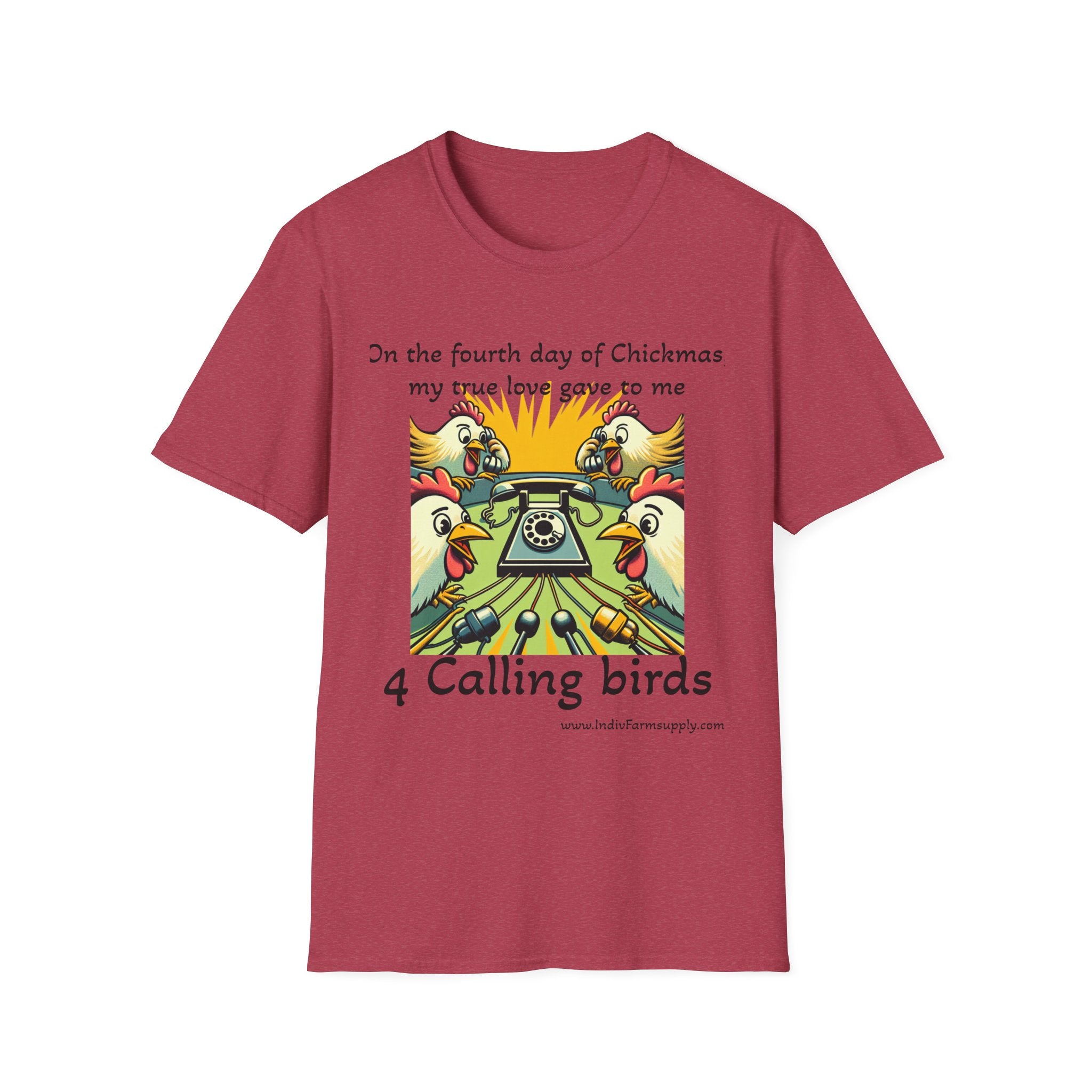 4 Calling Birds Unisex Softstyle T-Shirt