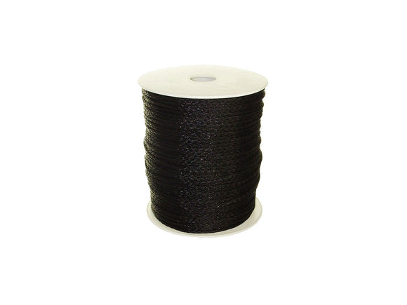 3/16" Black Hollow Braid Cord