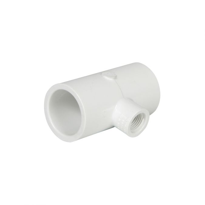 PVC Reducing Female Tee 1/2" x 1/2" x 1/8"